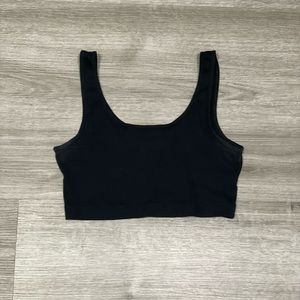 Black Crop Tank Top